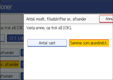 Skærmillustration af betjeningspanel