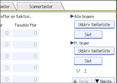 Skærmillustration af betjeningspanel