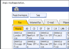 Skærmillustration af betjeningspanel
