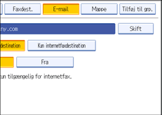 Skærmillustration af betjeningspanel