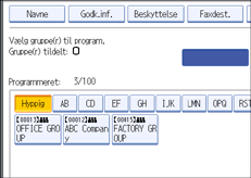 Skærmillustration af betjeningspanel