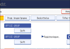 Skærmillustration af betjeningspanel