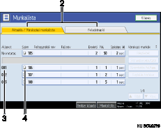 Kezel�panel k&eacute;perny�j&eacute;nek illusztr&aacute;l&aacute;sa sz&aacute;mozott jel&ouml;l&eacute;s illusztr&aacute;l&aacute;sa