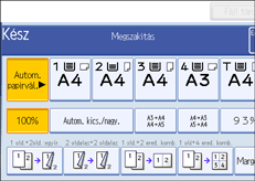 A kezel�panel k&eacute;perny�j&eacute;nek bemutat&aacute;sa