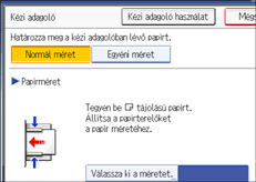 A kezel�panel k&eacute;perny�j&eacute;nek bemutat&aacute;sa