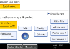 A kezel�panel k&eacute;perny�j&eacute;nek bemutat&aacute;sa