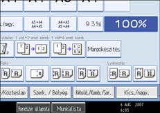 A kezel�panel k&eacute;perny�j&eacute;nek bemutat&aacute;sa