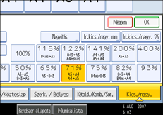 A kezel�panel k&eacute;perny�j&eacute;nek bemutat&aacute;sa