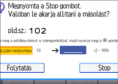 A kezel�panel k&eacute;perny�j&eacute;nek bemutat&aacute;sa