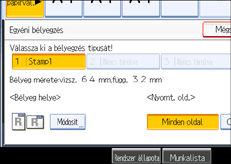 A kezel�panel k&eacute;perny�j&eacute;nek bemutat&aacute;sa