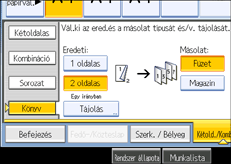 A kezel�panel k&eacute;perny�j&eacute;nek bemutat&aacute;sa
