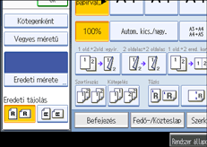 A kezel�panel k&eacute;perny�j&eacute;nek bemutat&aacute;sa