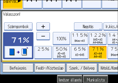 A kezel�panel k&eacute;perny�j&eacute;nek bemutat&aacute;sa