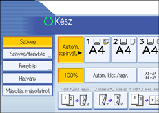 A kezel�panel k&eacute;perny�j&eacute;nek bemutat&aacute;sa