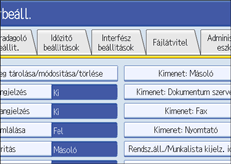 Kezelőpanel képernyője, illusztráció