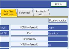 Kezelőpanel képernyője, illusztráció