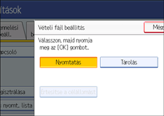 Kezelőpanel képernyője, illusztráció