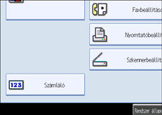 Kezelőpanel képernyője, illusztráció
