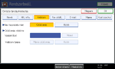 Kezel�panel k&eacute;perny�je, illusztr&aacute;ci&oacute;