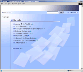 Abbildung des Webbrowser-Bildschirms