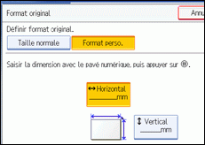 Illustration de l'écran du panneau de commande.