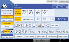 Illustration de l'écran du panneau de commande.