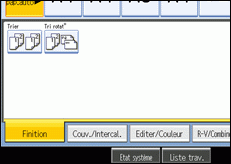 Illustration de l'écran du panneau de commande.