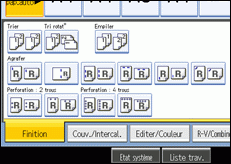 Illustration de l'écran du panneau de commande.