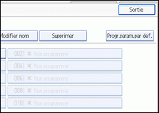 Illustration de l'écran du panneau de commande.