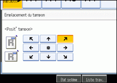Illustration de l'écran du panneau de commande.