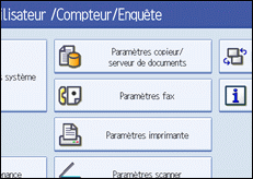 Illustration de l'écran du panneau de commande.