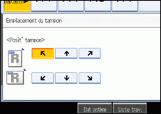 Illustration de l'écran du panneau de commande.