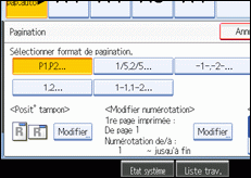 Illustration de l'écran du panneau de commande.