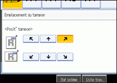 Illustration de l'écran du panneau de commande.