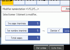 Illustration de l'écran du panneau de commande.