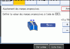 Illustration de l'écran du panneau de commande.