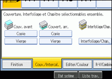 Illustration de l'écran du panneau de commande.