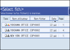Illustration de l'écran du panneau de commande.