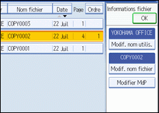 Illustration de l'écran du panneau de commande.