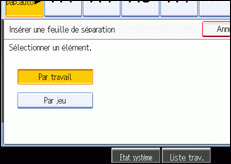 Illustration de l'écran du panneau de commande.