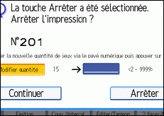 Illustration de l'écran du panneau de commande.
