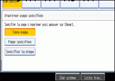 Illustration de l'écran du panneau de commande.