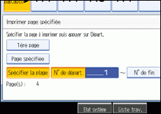 Illustration de l'écran du panneau de commande.