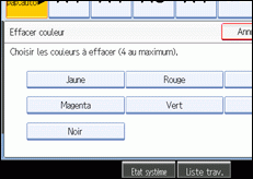 Illustration de l'&eacute;cran du panneau de commande.