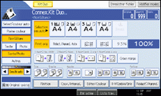 Illustration de l'écran du panneau de commande.