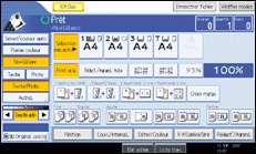 Illustration de l'écran du panneau de commande.