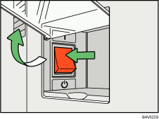 Illustration de l'interrupteur général d'alimentation.