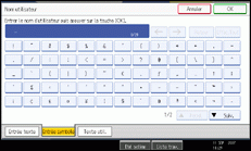 Illustration de l'écran du panneau de commande.