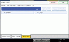 Illustration de l'écran du panneau de commande.