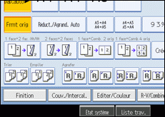 Illustration de l'écran du panneau de commande